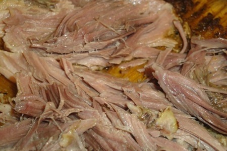 Мясо под одеялом из листьев кукурузных початков: шаг 8