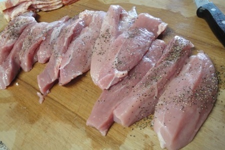 Мясо в беконе под цитрусовым маринадом: шаг 1