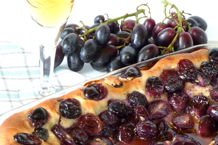 Итальянский постный пирог с виноградом: шаг 7