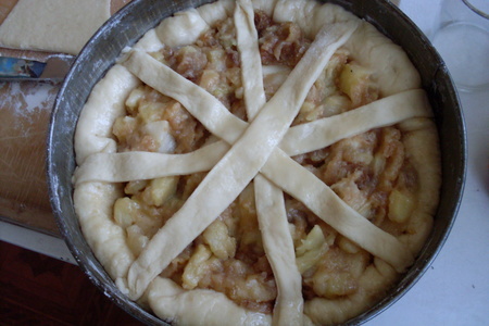 Дрожжевой яблочный пирог: шаг 4