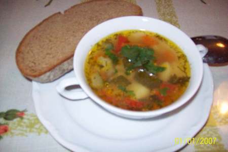 Постный овощной суп с цукини.фм эстафета.: шаг 6