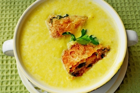 Крем-суп из тыквы с сырными рулетиками: шаг 9