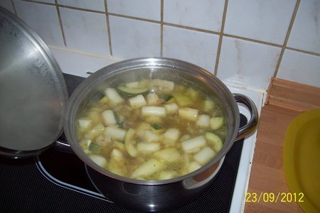 Суп-пюре из цукини и спаржи с сыром.фм эстафета.: шаг 4
