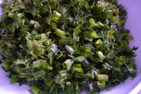 Лепёшки бакинские с зеленью (кулинарный алфавит): шаг 2