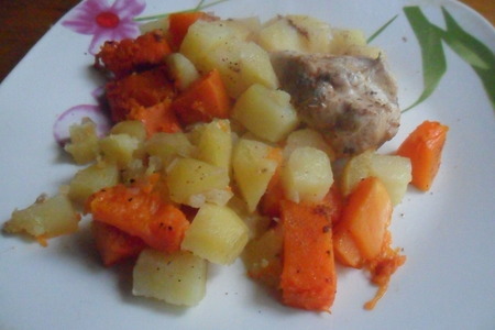 Куриное филе с тыквой и картофелем: шаг 5