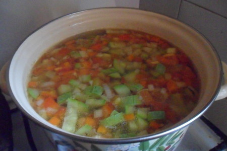 Овощной суп с фрикадельками "последний привет лета": шаг 9