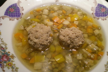 Домашний чечевичный суп с фрикадельками: шаг 5