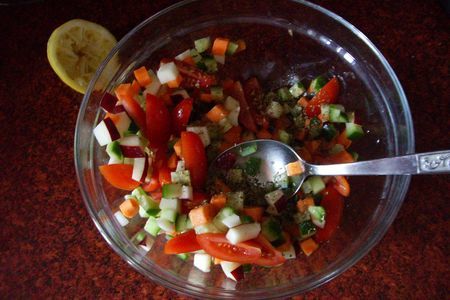 Судак в имбирном маринаде на свежей овощной подушке: шаг 12