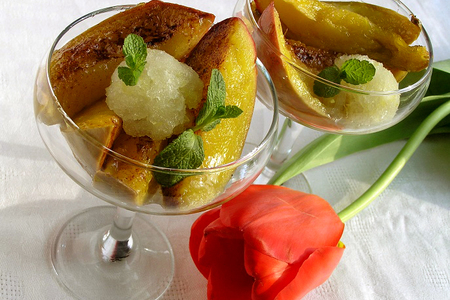 Печеное манго с корицей и мороженым: шаг 5