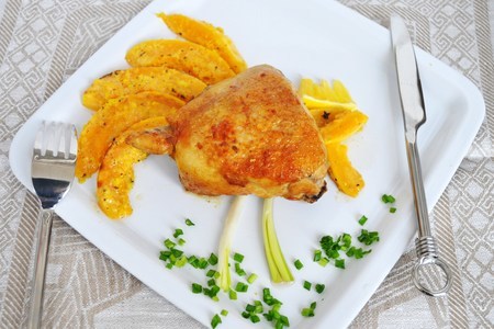 Петушок, петушок, золотой  гребешок с тыквой в сливочно-апельсиновом соусе.  : шаг 6