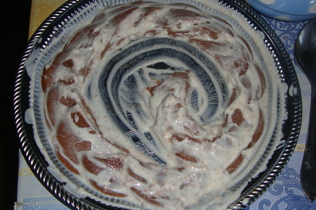 Торт "банановая змейка в шоколадной глазури": шаг 3