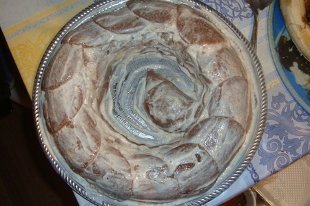 Торт "банановая змейка в шоколадной глазури": шаг 6