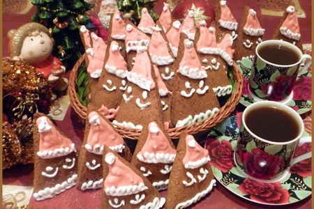 Печенье пряничное "новогодние снеговички": шаг 13
