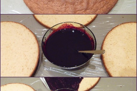 Торт бисквитно-кокосовый "черничная поляна": шаг 9