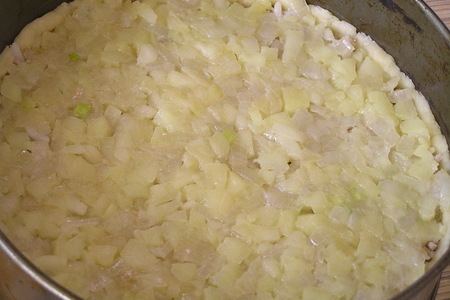 Мясной пирог с рисом, карамелизированным луком и яблоками: шаг 12