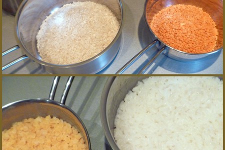 Рулет из сёмги с рисом и чечевицей в савойской капусте: шаг 2