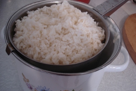 Timbale из риса с фрикадельками: шаг 3