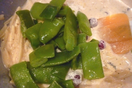 Сырный кекс с клюквой и зелёной фасолью (декретные рецептики №6): шаг 4