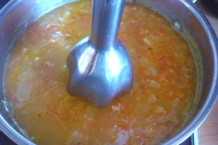 Суп-пюре из чечевицы с кукурузной крупой: шаг 5