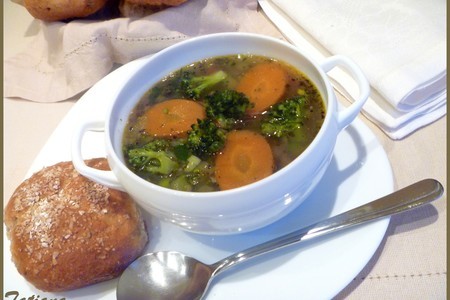 Суп "весенний минестроне" с зелёной чечевицей: шаг 9