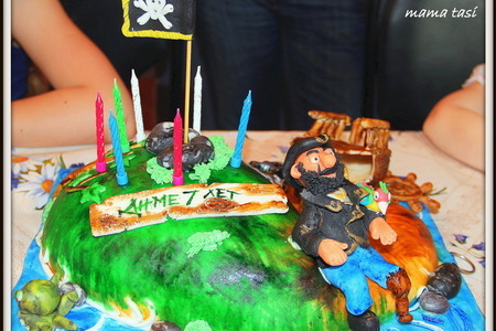 Торт «пиратский остров» с благодарностью великой тортиле инне bu_inna.: шаг 14