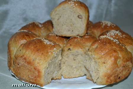 Овсяно-пшеничные булочки с сыром и семечками: шаг 7