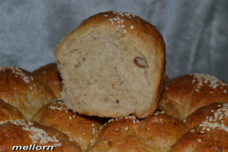 Овсяно-пшеничные булочки с сыром и семечками: шаг 8