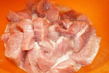 Свинина в шпинатном соусе с рисом: шаг 4