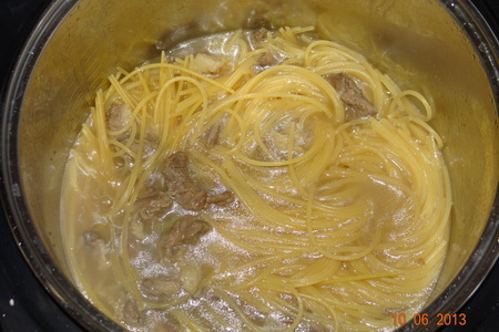 Спагетти говяжьи с овощной приправой (вкусный ужин — быстро в мульте !!!): шаг 3