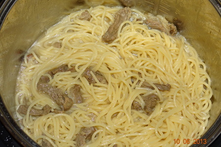 Спагетти говяжьи с овощной приправой (вкусный ужин — быстро в мульте !!!): шаг 5