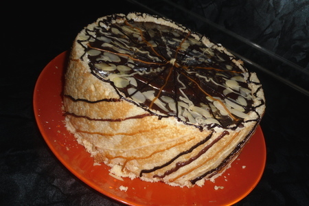 Миндальный торт со сливочным кремом и личи "с днем рождения, леночка!!" : шаг 15