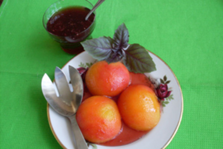 Персики в сиропе с базиликом: шаг 7