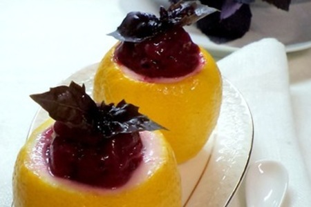 Лимоны с начинкой - фруктовое мороженое с базиликом!: шаг 4