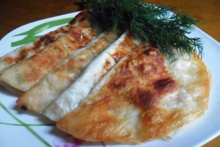 Пирожки из лаваша с сулугуни и зеленью.: шаг 6