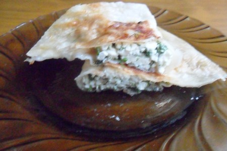 Пирожки из лаваша с сулугуни и зеленью.: шаг 7