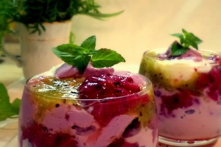 Легкий, пятнистый ягодный десерт с "мистраль" в каждой ложечке! : шаг 4