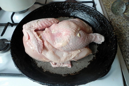 Печёная курица с ароматным маслом.: шаг 2