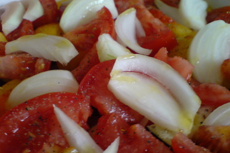 Салат из запечённых с аджикой овощей: шаг 4