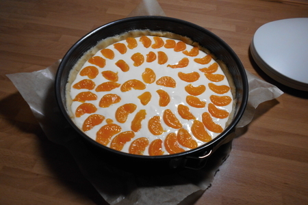 Торт творожный с мандаринами"нежный": шаг 4