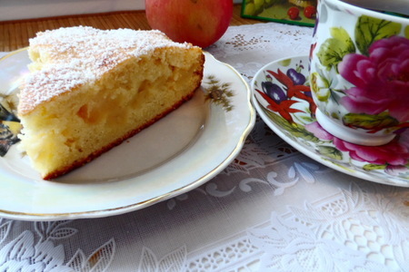 Нежный пирог с яблоками.: шаг 4