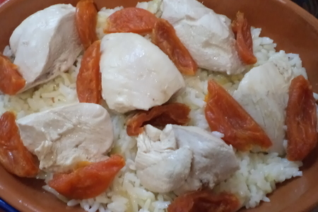 Филе цыпленка запеченное с рисом жасмин, курагой, изюмом и кунжутом!: шаг 4