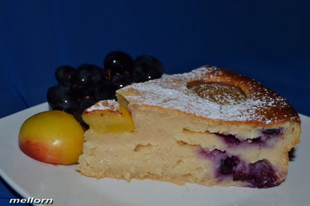 Йогуртовый пирог с нектаринами и виноградом: шаг 7