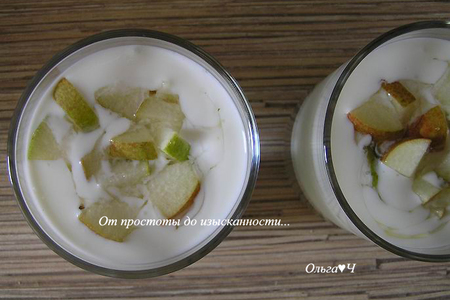 Домашний йогурт с грушей и мятным сиропом: шаг 6