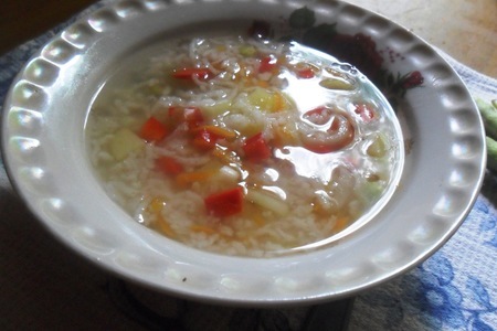 Лёгкий овощной суп с рисом в мультиварке: шаг 6