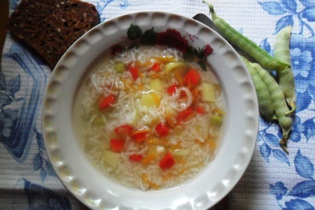 Лёгкий овощной суп с рисом в мультиварке: шаг 7