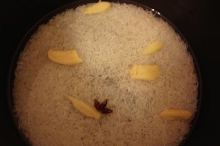 Рис с  имбирем, бадьяном и яйцом.  тест-драйв.: шаг 1