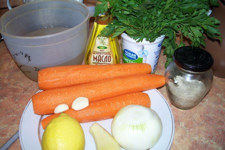 Морковный суп с имбирем и кунжутным песто: шаг 1