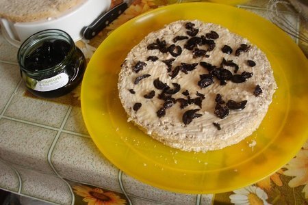 Пирог бисквитный ореховый с виноградом и белым шоколадом. тест-драйв. и-по поводу!!!: шаг 8