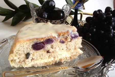 Пирог бисквитный ореховый с виноградом и белым шоколадом. тест-драйв. и-по поводу!!!: шаг 10