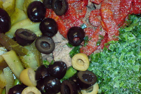 Салат из отварной говядины с овощами: шаг 5